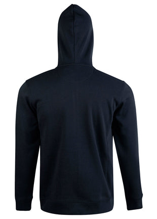 Mens Full Zip Contrast Fleece Hoodie (WS-FL17)