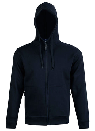 Mens Full Zip Contrast Fleece Hoodie (WS-FL17)