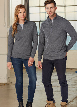 Mens Half Zip Long Sleeve Sweat Top (WS-FL25)