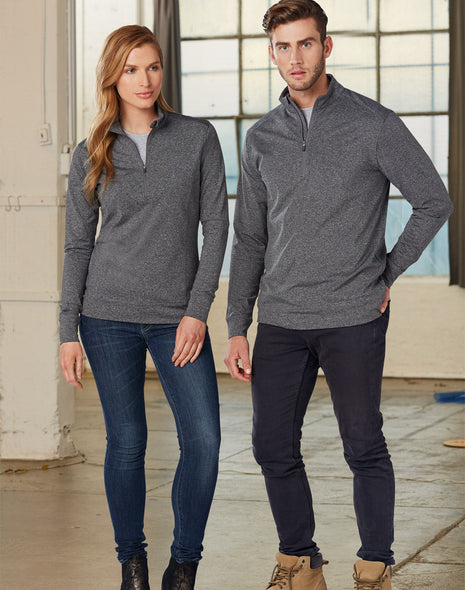 Mens Half Zip Long Sleeve Sweat Top (WS-FL25)