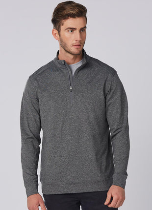 Mens Half Zip Long Sleeve Sweat Top (WS-FL25)