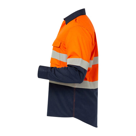 Mens Hi Vis HRC 2 Inherent Shirt with Gusset Sleeves and Reflective Tape (NC-FSV015A)