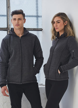 Mens Heather Bonded Fleece Jacket (WS-JK41)