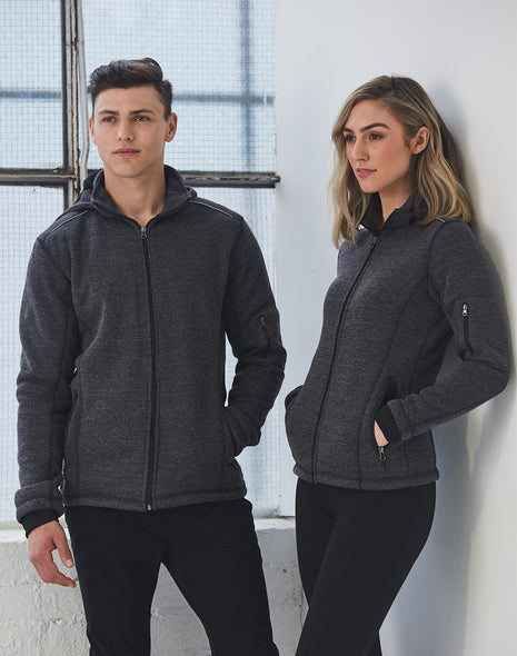 Mens Heather Bonded Fleece Jacket (WS-JK41)