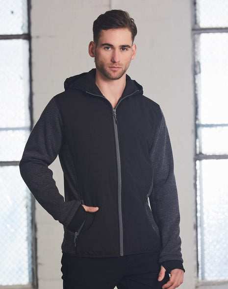 Mens Heather Sleeve / Quilted Body Jacket (WS-JK43)