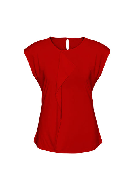 Ladies Mia Pleat Knit Top (BZ-K624LS)