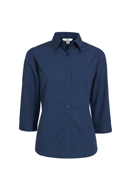 Ladies Micro Check 3/4 Sleeve Shirt (BZ-LB8200)