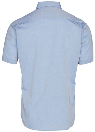 Mens Fine Chambray Short Sleeve Shirt (WS-M7011)