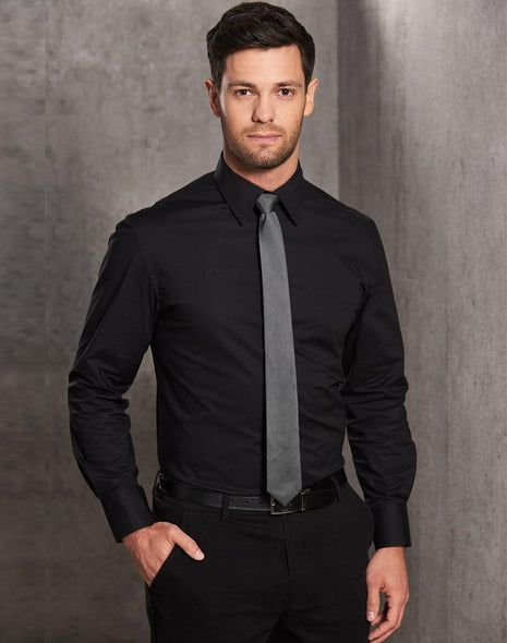 Mens Cotton / Poly Stretch Long Sleeve Shirt (WS-M7020L)
