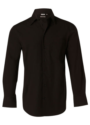 Mens Cotton / Poly Stretch Long Sleeve Shirt (WS-M7020L)