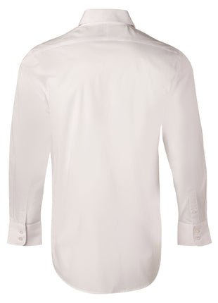 Mens Cotton / Poly Stretch Long Sleeve Shirt (WS-M7020L)