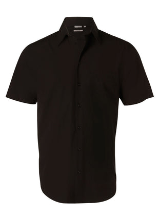 Mens Cotton / Poly Stretch Short Sleeve Shirt (WS-M7020S)