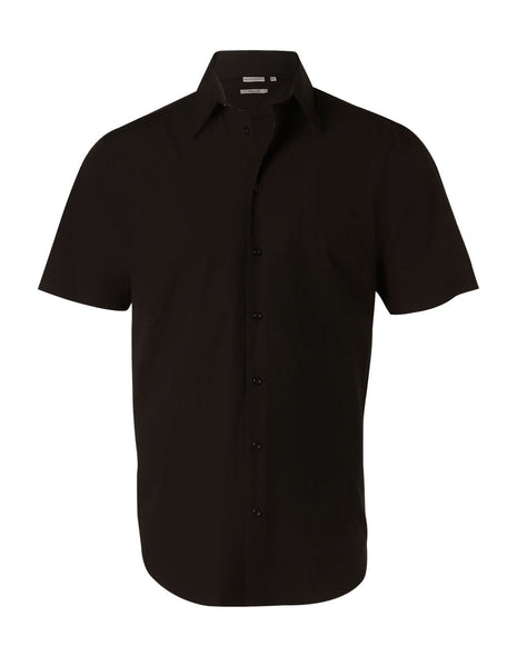 Mens Cotton / Poly Stretch Short Sleeve Shirt (WS-M7020S)