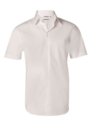 Mens Cotton / Poly Stretch Short Sleeve Shirt (WS-M7020S)