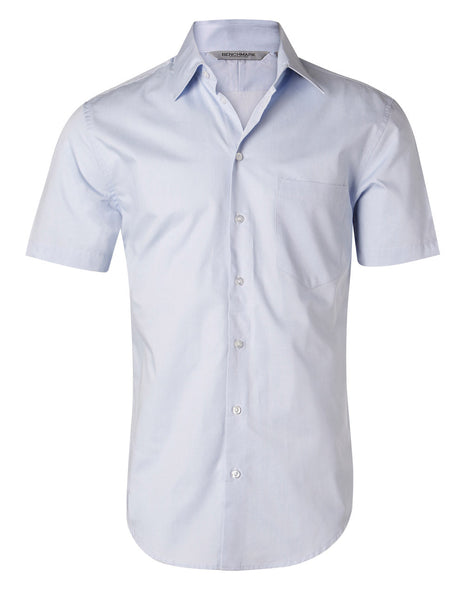 Mens Fine Twill Short Sleeve Shirt (WS-M7030S)