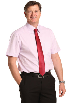 Mens CVC Oxford Short Sleeve Shirt (WS-M7040S)