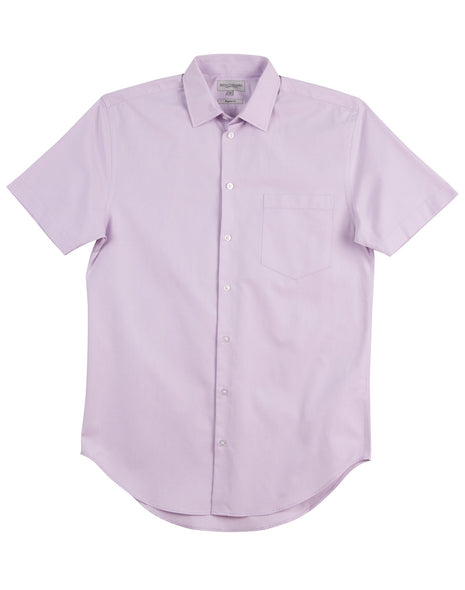 Mens CVC Oxford Short Sleeve Shirt (WS-M7040S)