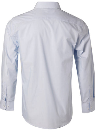 Mens Fine Stripe Long Sleeve Shirt (WS-M7212)