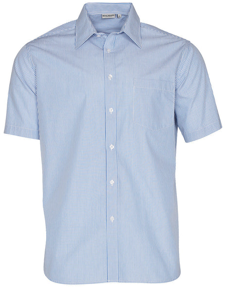 Mens Balance Stripe Short Sleeve Shirt (WS-M7231)