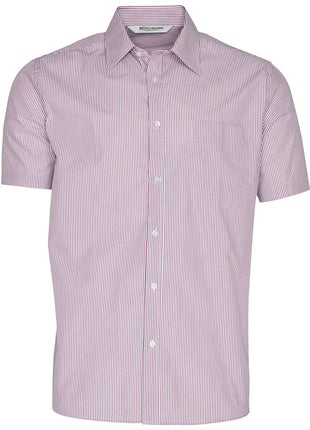 Mens Balance Stripe Short Sleeve Shirt (WS-M7231)