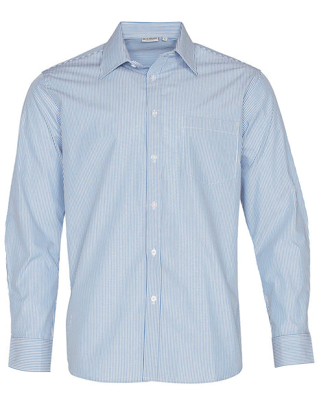 Mens Balance Stripe Long Sleeve Shirt (WS-M7232)