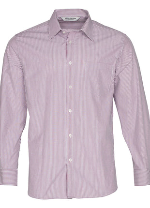 Mens Balance Stripe Long Sleeve Shirt (WS-M7232)