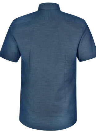 Mens Pin Dot Stretch Short Sleeve Shirt (WS-M7400S)