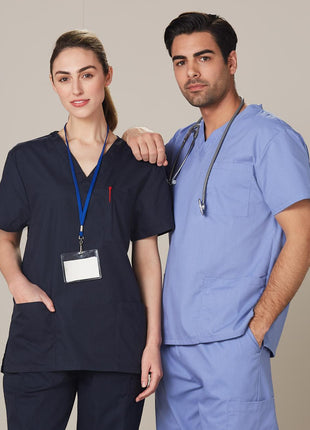 Unisex Scrubs Short Sleeve Tunic Top (WS-M7630)