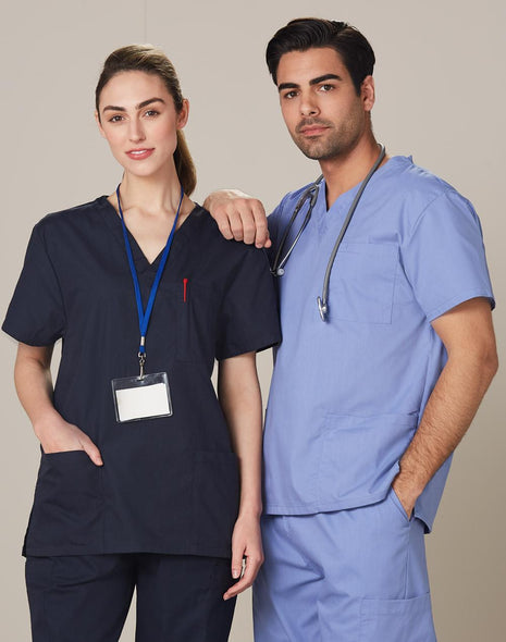Unisex Scrubs Short Sleeve Tunic Top (WS-M7630)