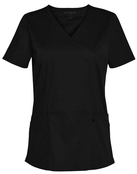 Womens Solid Colour Short Sleeve Scrub Top (WS-M7640)