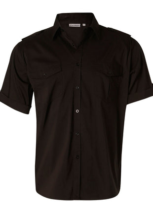 Mens Short Sleeve Military Shirt (WS-M7911)