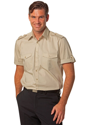 Mens Short Sleeve Military Shirt (WS-M7911)