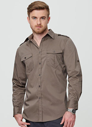 Mens Long Sleeve Military Shirt (WS-M7912)