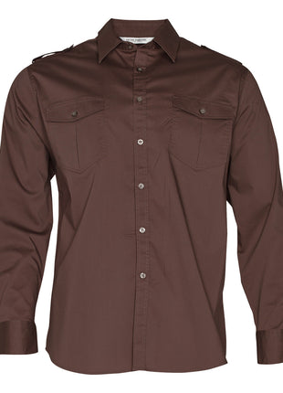 Mens Long Sleeve Military Shirt (WS-M7912)