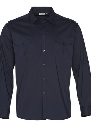 Mens Long Sleeve Military Shirt (WS-M7912)