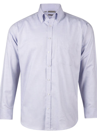 Mens Dot Contrast Long Sleeve Shirt (WS-M7922)
