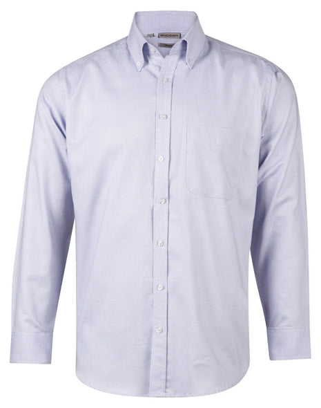 Mens Dot Contrast Long Sleeve Shirt (WS-M7922)