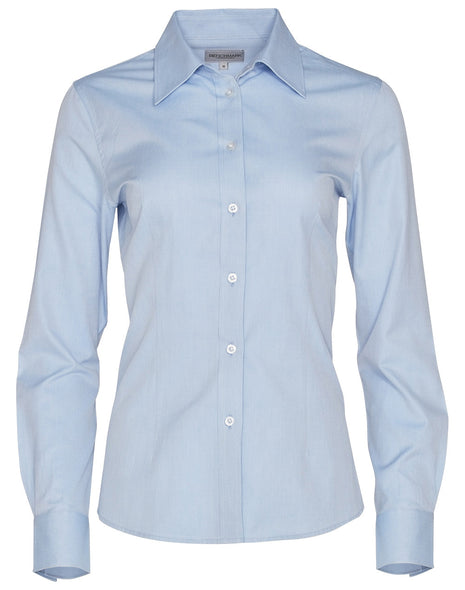 Womens Pinpoint Oxford Long Sleeve Shirt (WS-M8005L)