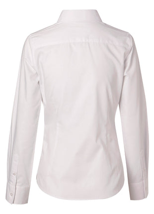 Womens Cotton / Poly Stretch Long Sleeve Shirt (WS-M8020L)
