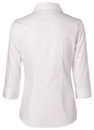 Womens Cotton/Poly Stretch 3/4 Sleeve Shirt (WS-M8020Q)