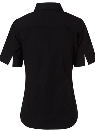 Womens Cotton / Poly Stretch Short Sleeve Shirt (WS-M8020S)