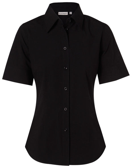 Womens Cotton / Poly Stretch Short Sleeve Shirt (WS-M8020S)