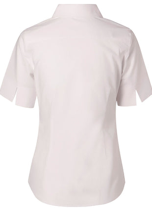 Womens Cotton / Poly Stretch Short Sleeve Shirt (WS-M8020S)