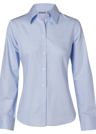 Womens Fine Twill Long Sleeve Shirt (WS-M8030L)