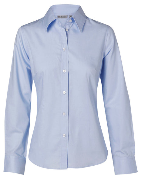 Womens Fine Twill Long Sleeve Shirt (WS-M8030L)