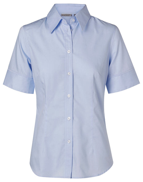 Womens Fine Twill Short Sleeve Shirt (WS-M8030S)