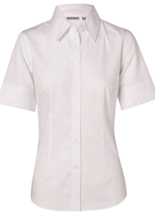 Womens Fine Twill Short Sleeve Shirt (WS-M8030S)