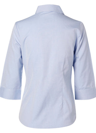 Womens CVC Oxford 3/4 Sleeve Shirt (WS-M8040Q)