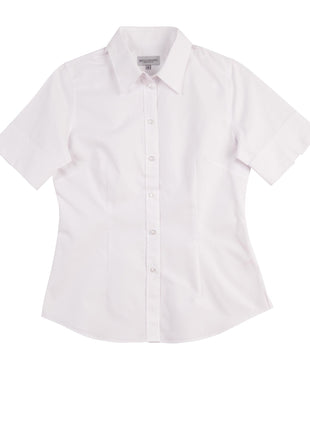 Womens CVC Oxford Short Sleeve Shirt (WS-M8040S)