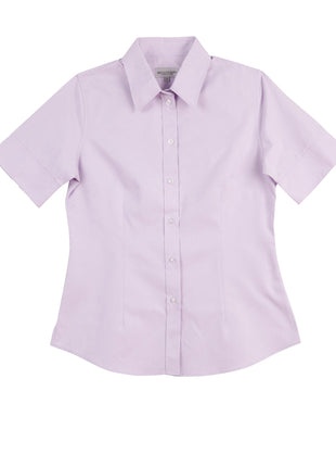Womens CVC Oxford Short Sleeve Shirt (WS-M8040S)